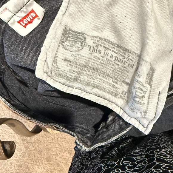 Levi's 501 Jeans Men's 34x32 Black Straight‎ Dark Button Fly Mid Rise Denim. - Picture 9 of 9